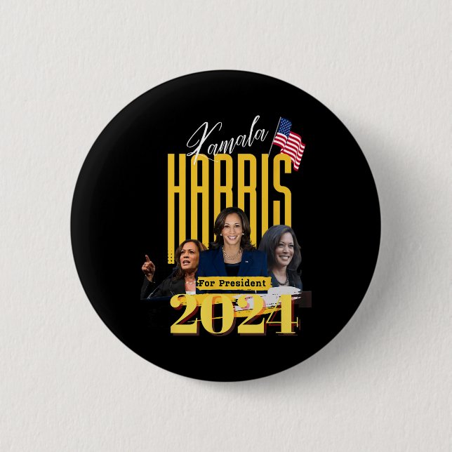 Badge Rond 5 Cm Harris 2024 (Devant)