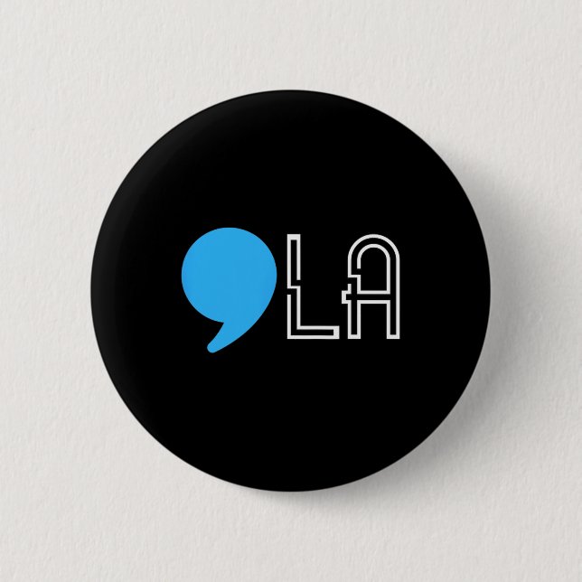 Badge Rond 5 Cm Harris 2024 Election Funny Comma (Devant)