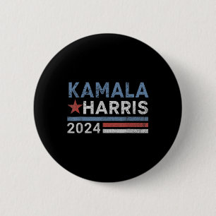 Badge Rond 5 Cm Harris 2024 Pour La Campagne Électorale