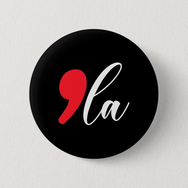 Badge Rond 5 Cm Harris 2024 Président Comma La Funny 2 (Devant)