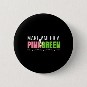 Badge Rond 5 Cm Harris 2024 Rendre L'Amérique Rose Et Vert Kamala