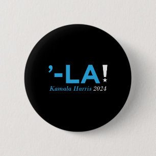 Badge Rond 5 Cm Harris 24 Comma La Kamala Walz 2024 Président Kama