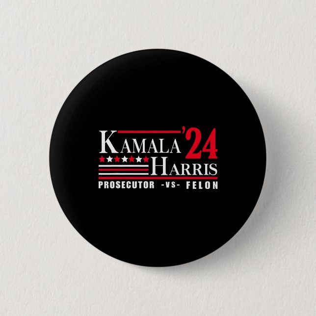 Badge Rond 5 Cm Harris 24 Procureur Vs Felon  (Devant)