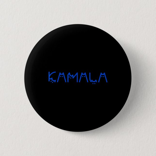 Badge Rond 5 Cm Harris Cat Lettering Positive Funny 14 (Devant)
