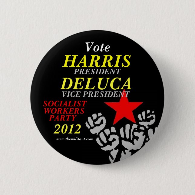 Badge Rond 5 Cm Harris-DeLuca 2012 (Devant)