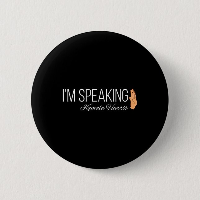 Badge Rond 5 Cm Harris I'm Speaking 2020 Vp Debate Cote (Devant)