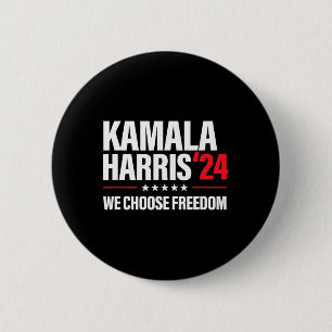 Badge Rond 5 Cm Harris Pour L'Élection Du Président 2024 Nous Choi