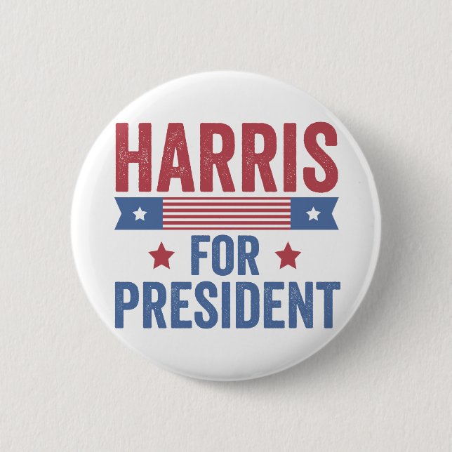 Badge Rond 5 Cm Harris Pour Président Élections Démocrates América (Devant)
