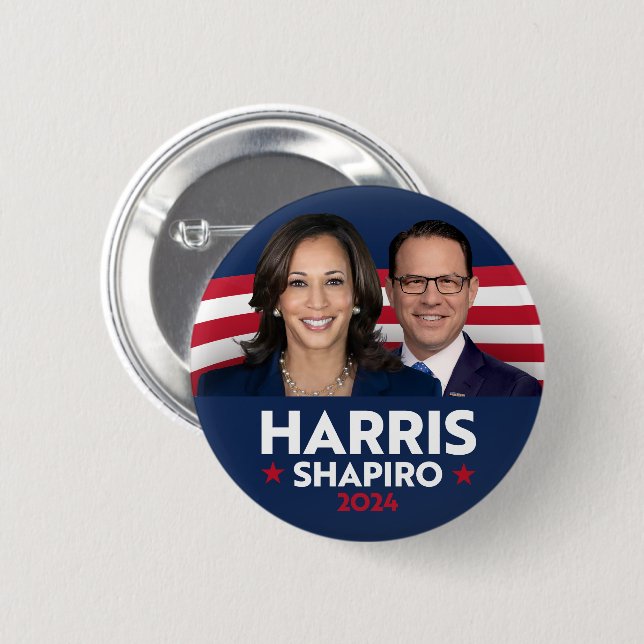 BADGE ROND 5 CM HARRIS SHAPIRO 2024 (Devant & derrière)