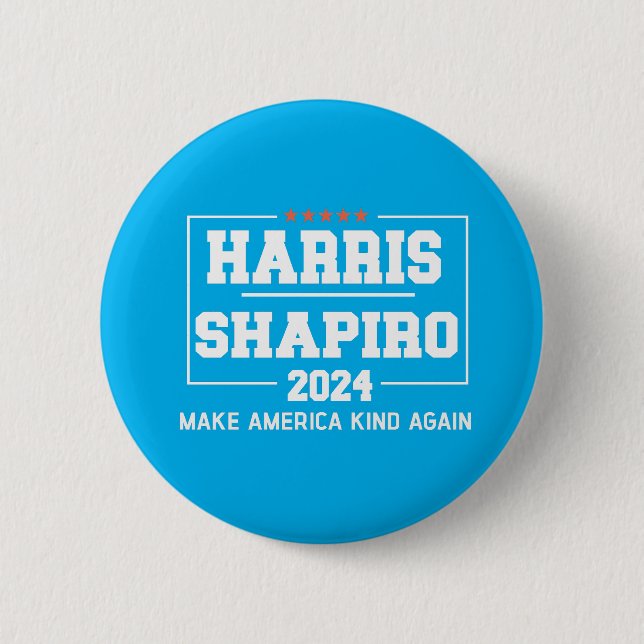 Badge Rond 5 Cm Harris Shapiro 2024 Rendre l'Amérique (Devant)