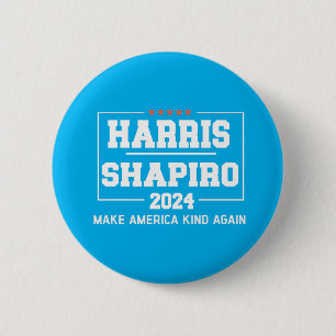Badge Rond 5 Cm Harris Shapiro 2024 Rendre l'Amérique à nouveau ge