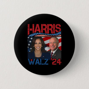 Badge Rond 5 Cm Harris Tim Walz Waltz 3