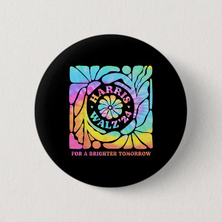 Badge Rond 5 Cm Harris Waltz 2024 Élection Kamala Harris Tim Waltz