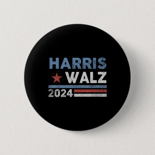 Badge Rond 5 Cm Harris Waltz 2024 Election Kamala Harris Tim Waltz