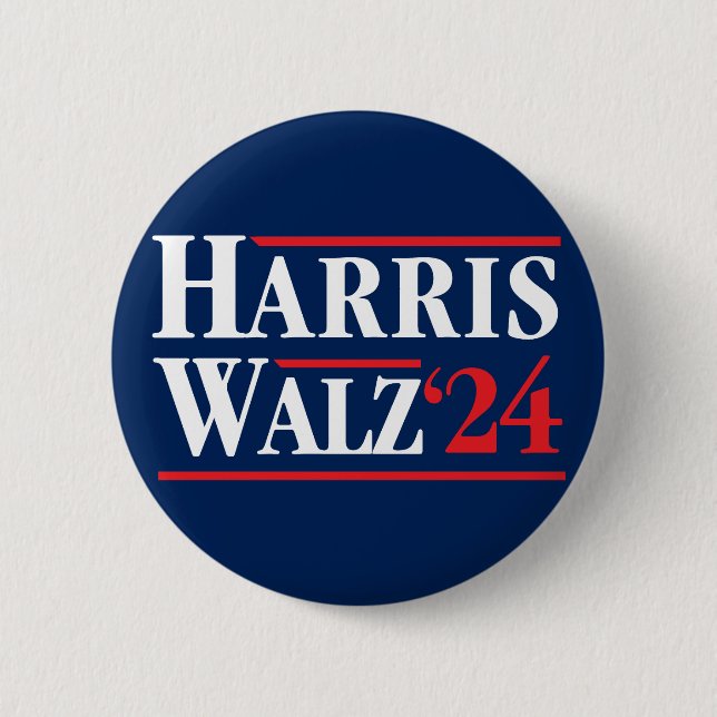Badge Rond 5 Cm Harris Walz 2024 (Devant)