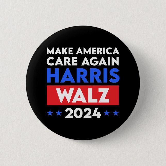 Badge Rond 5 Cm Harris Walz 2024 Rendre l'Amérique à nouveau conce (Devant)