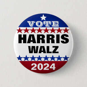 Badge Rond 5 Cm Harris walz vance élection de 2024