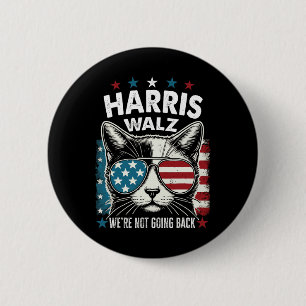 Badge Rond 5 Cm Harris Walz Waltz 2024 Nous ne retournons pas drôl