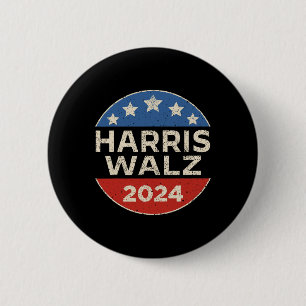 Badge Rond 5 Cm Harris WAlzheimer 2024 Président Kamala Harris Tim