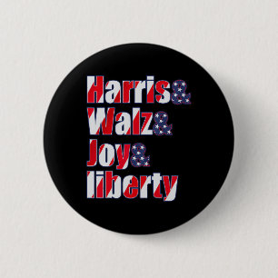 Badge Rond 5 Cm Harris Wheimer Waltz 2024 - Harris W Joy Liberty R