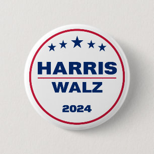Badge Rond 5 Cm Harris Wlaz 2024 Kamala Harris Tim Walz Election