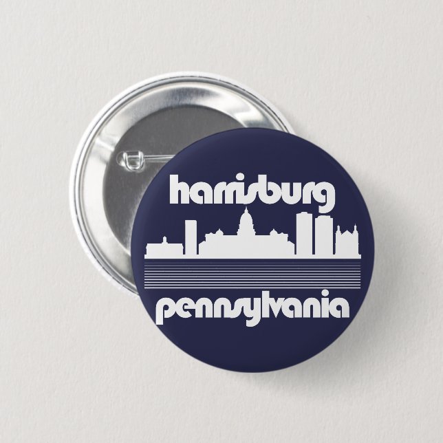Badge Rond 5 Cm Harrisburg, Pennsylvanie (Devant & derrière)