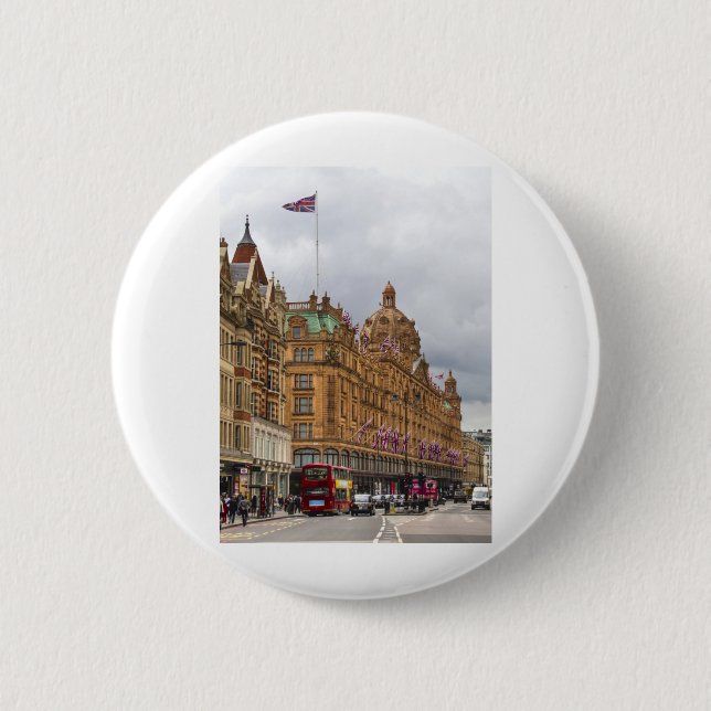 Badge Rond 5 Cm Harrods de Knightsbridge (Devant)