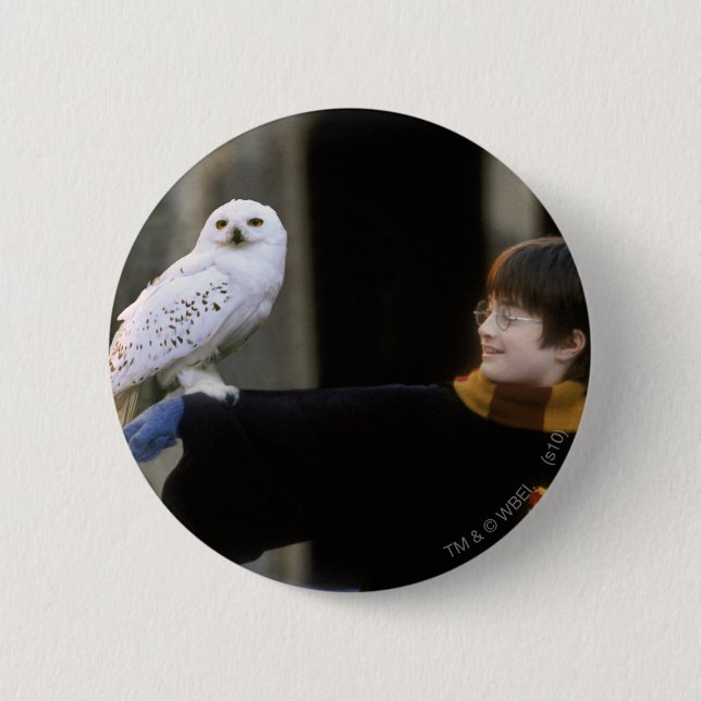 Badge Rond 5 Cm Harry et Hedwig 3 (Devant)