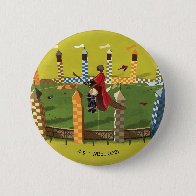 Badge Rond 5 Cm HARRY POTTER™ à la recherche de l'entonnoir d'or (Devant)