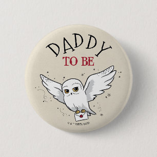 Badge Rond 5 Cm Harry Potter   Baby shower Hedwig   Papa à être