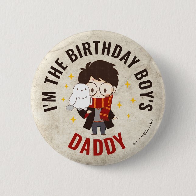 Badge Rond 5 Cm HARRY POTTER™ Caractère Arc magique Anniversaire (Devant)