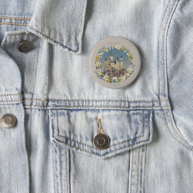 Badge Rond 5 Cm HARRY POTTER™ | CHÂTEAU DE Poudlard™ (En situation)