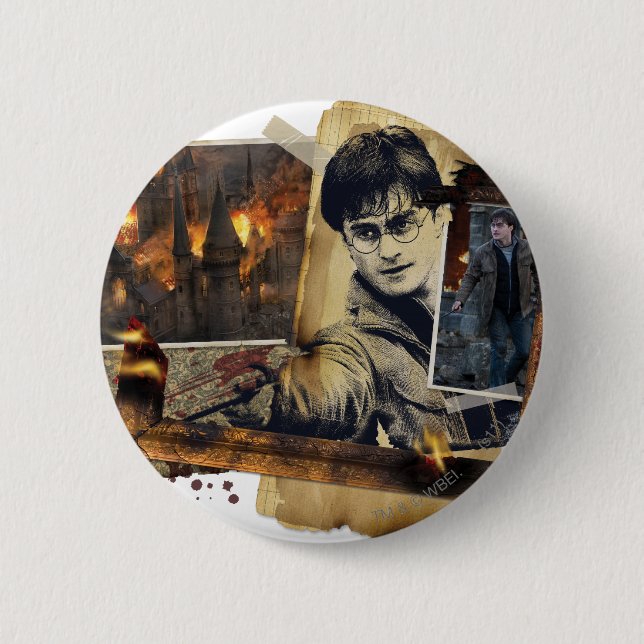 Badge Rond 5 Cm Harry Potter Collage 7 (Devant)