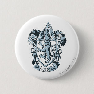 Badge Rond 5 Cm Harry Potter   Gryffindor Crest Blue