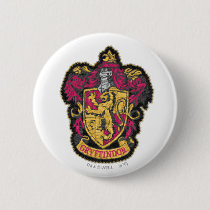 Badge Rond 5 Cm Harry Potter   Gryffindor House Crest
