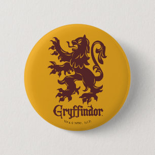 Badge Rond 5 Cm Harry Potter   Gryffindor Lion Graphic