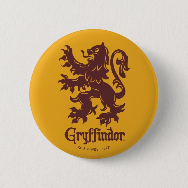 Badge Rond 5 Cm Harry Potter | Gryffindor Lion Graphique (Devant)