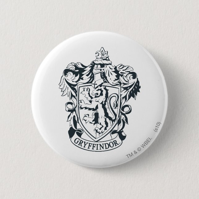 Badge Rond 5 Cm Harry Potter | Gryffindor Stencil Esquisse (Devant)