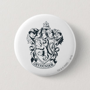 Badge Rond 5 Cm Harry Potter   Gryffindor Stencil Esquisse