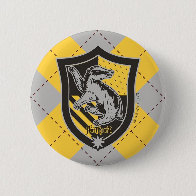 Badge Rond 5 Cm Harry Potter | Hufflepuff House Pride Crest (Devant)