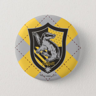Badge Rond 5 Cm Harry Potter   Hufflepuff House Pride Crest