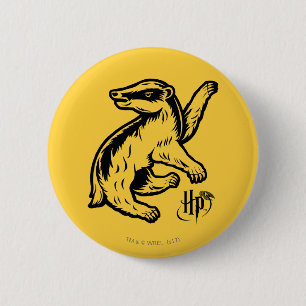 Badge Rond 5 Cm Harry Potter   Icône Badger Hufflepuff