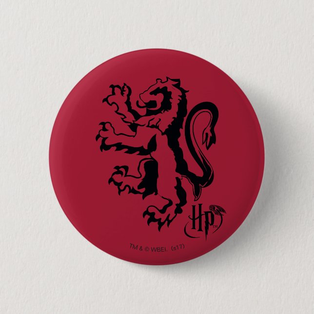 Badge Rond 5 Cm Harry Potter | Icône Lion Gryffindor (Devant)