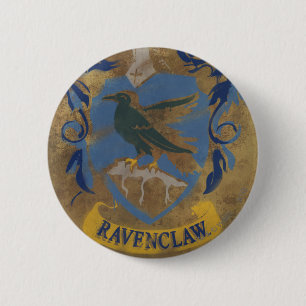 Badge Rond 5 Cm Harry Potter   Peinture Ravenclaw rustique