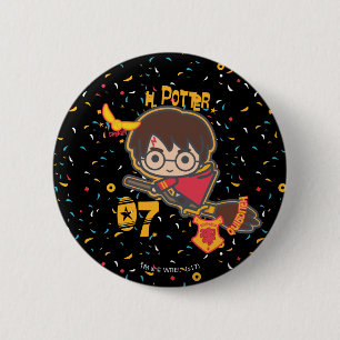 Badge Rond 5 Cm Harry Potter Quidditch chercheur de dessin animé