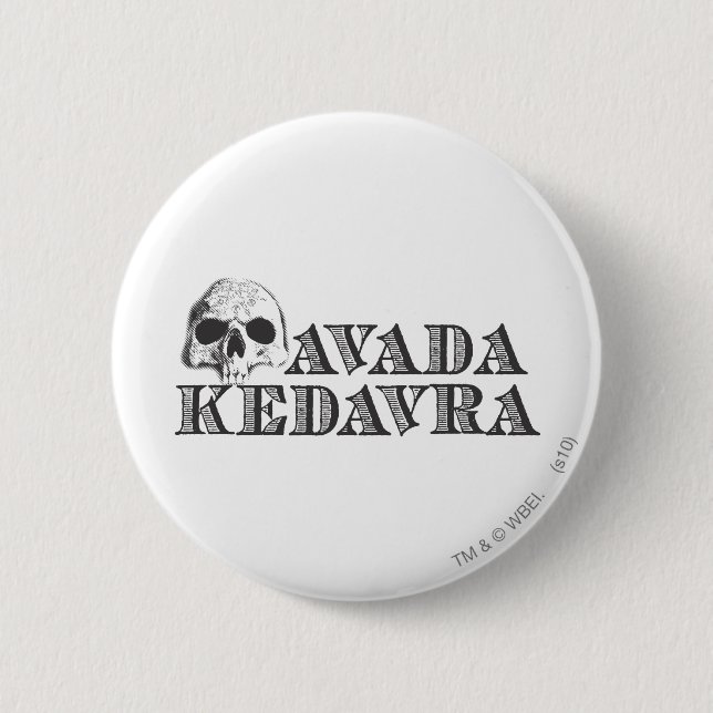Badge Rond 5 Cm Harry Potter Sortilège | Avada Kedavra (Devant)