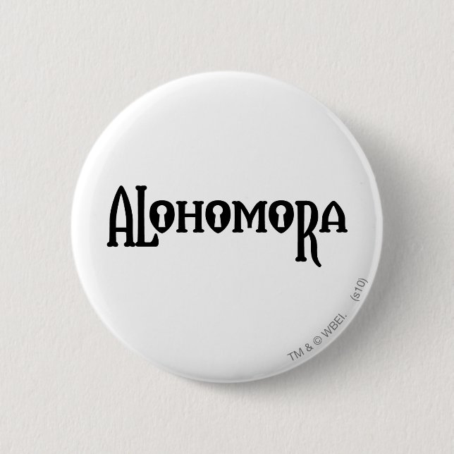 Badge Rond 5 Cm Harry Potter Spell | Alohomora (Devant)