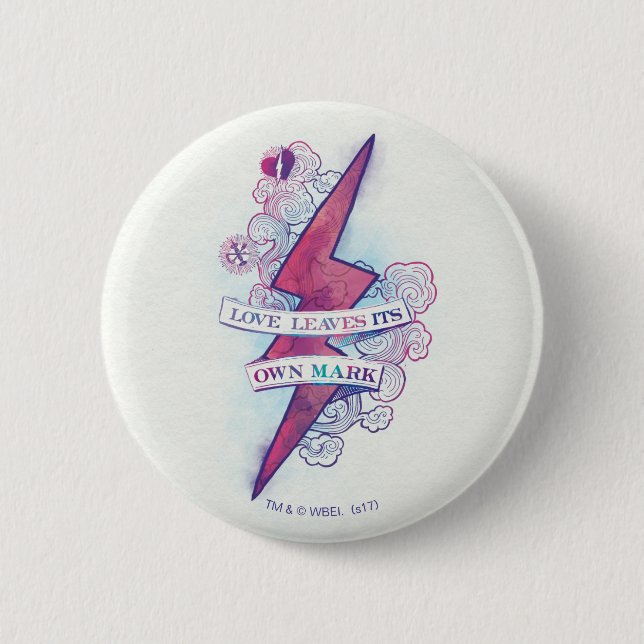Badge Rond 5 Cm Harry Potter Spell | Love Feuilles son propre Mark (Devant)