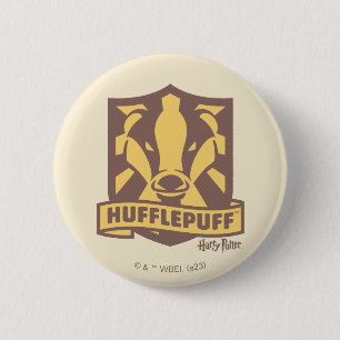 Badge Rond 5 Cm HARRY POTTER™   Summer Magic HUFFLEPUFF™ Crest