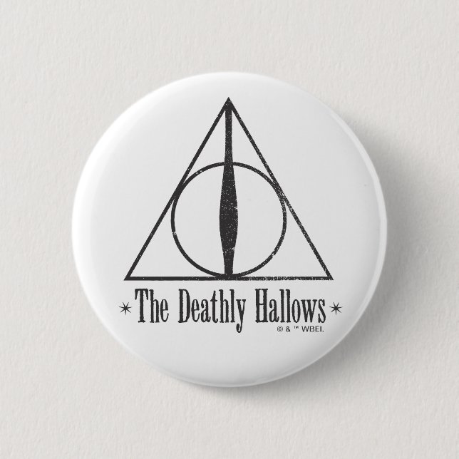Badge Rond 5 Cm Harry Potter | The Deathly Hallows Emblem (Devant)